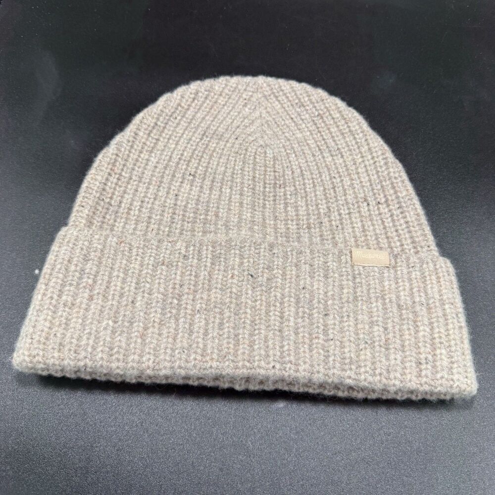 New Madewell Beanie Women's OS One Size 100% Merino Wool Knit Brown